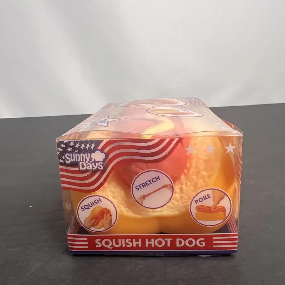 TOYMENDOUS SUNNY DAYS SQUISH HOT DOG Viral Summer Squishy Toy 2026 4th Of July